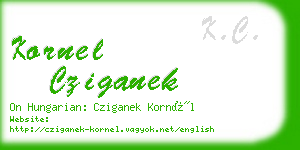 kornel cziganek business card